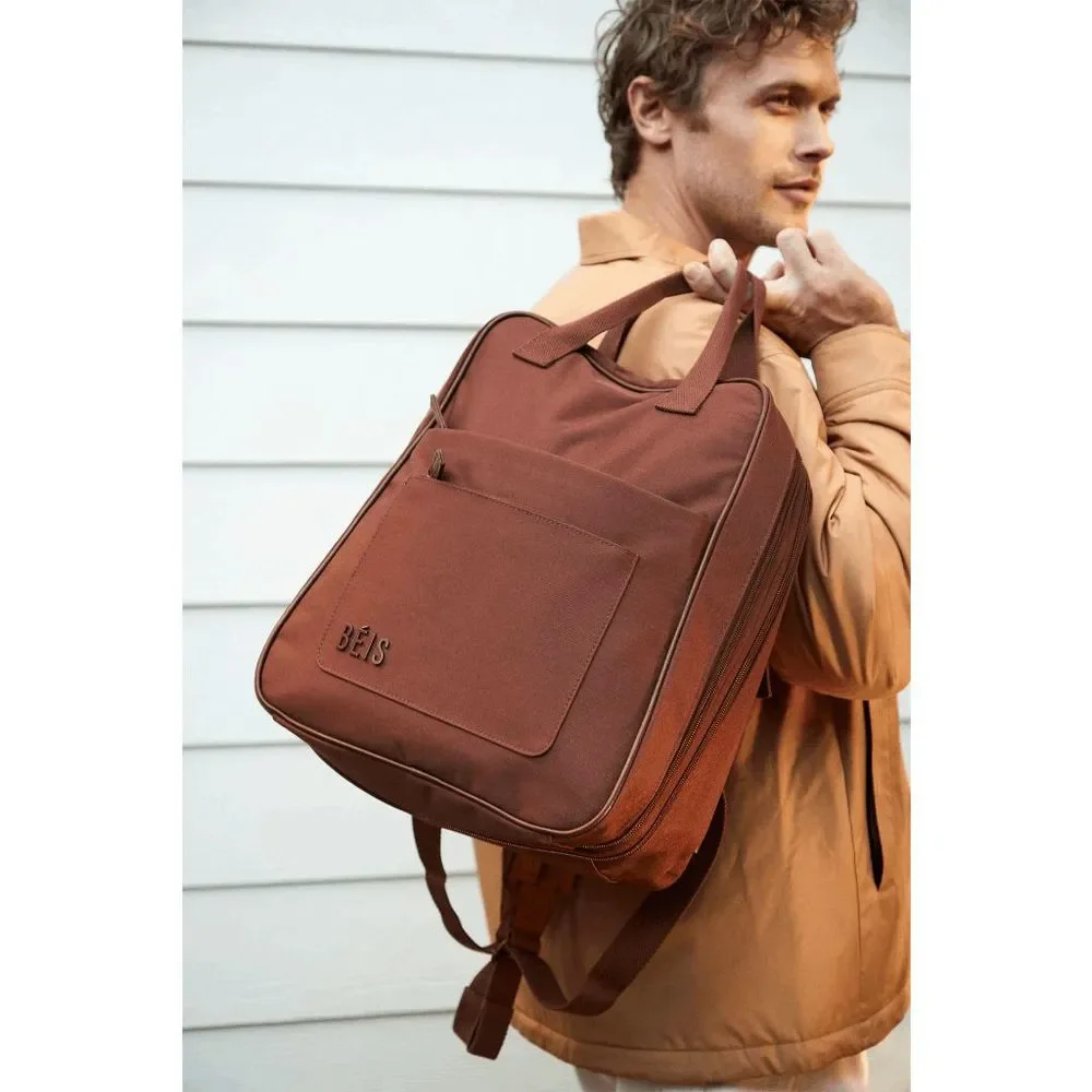 NWT BEIS The Expandable Backpack in Maple